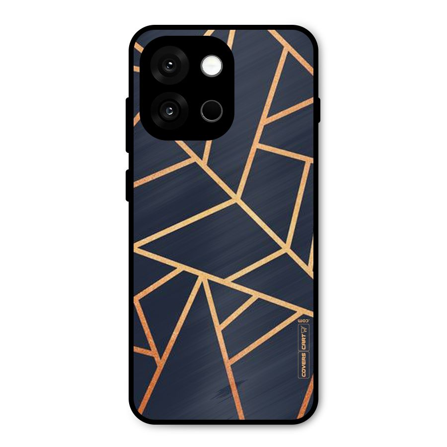 Golden Pattern Metal Back Case for OnePlus 13s