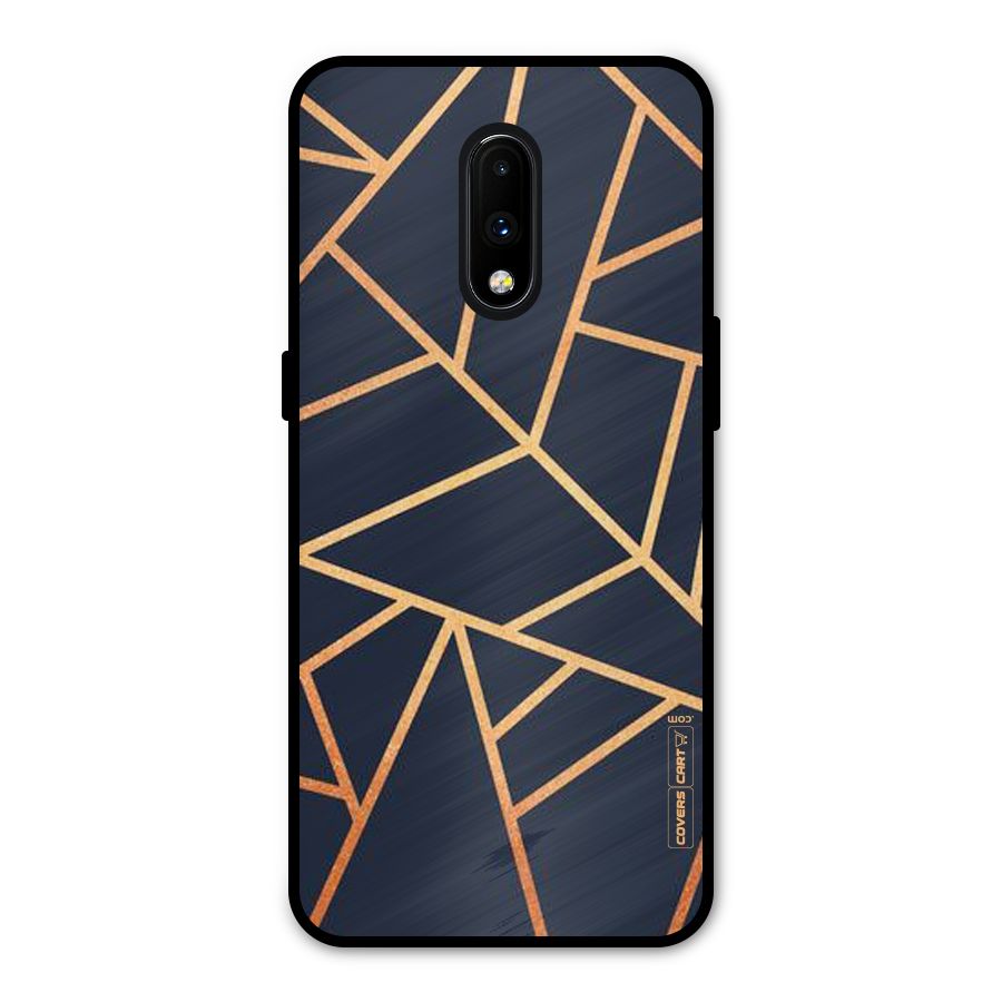 Golden Pattern Metal Back Case for OnePlus 7