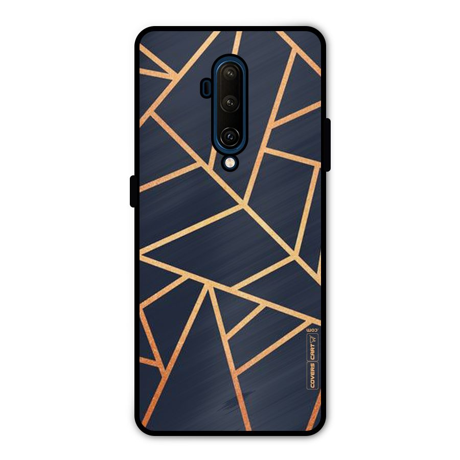 Golden Pattern Metal Back Case for OnePlus 7T Pro