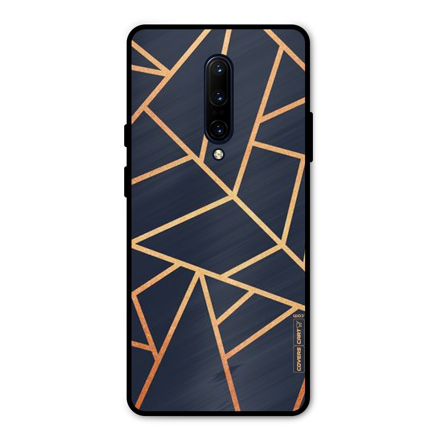Golden Pattern Metal Back Case for OnePlus 7 Pro