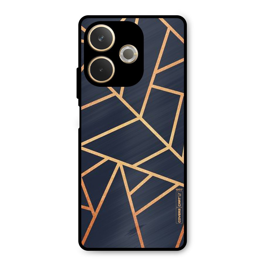 Golden Pattern Metal Back Case for Oppo A5 Pro