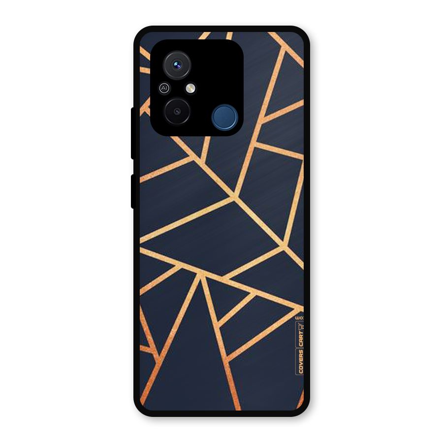 Golden Pattern Metal Back Case for Poco C55