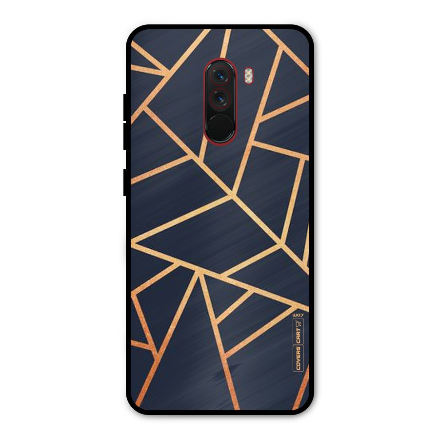 Golden Pattern Metal Back Case for Poco F1