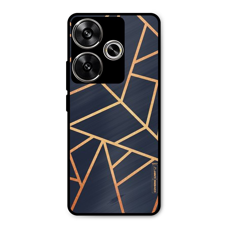 Golden Pattern Metal Back Case for Poco F6