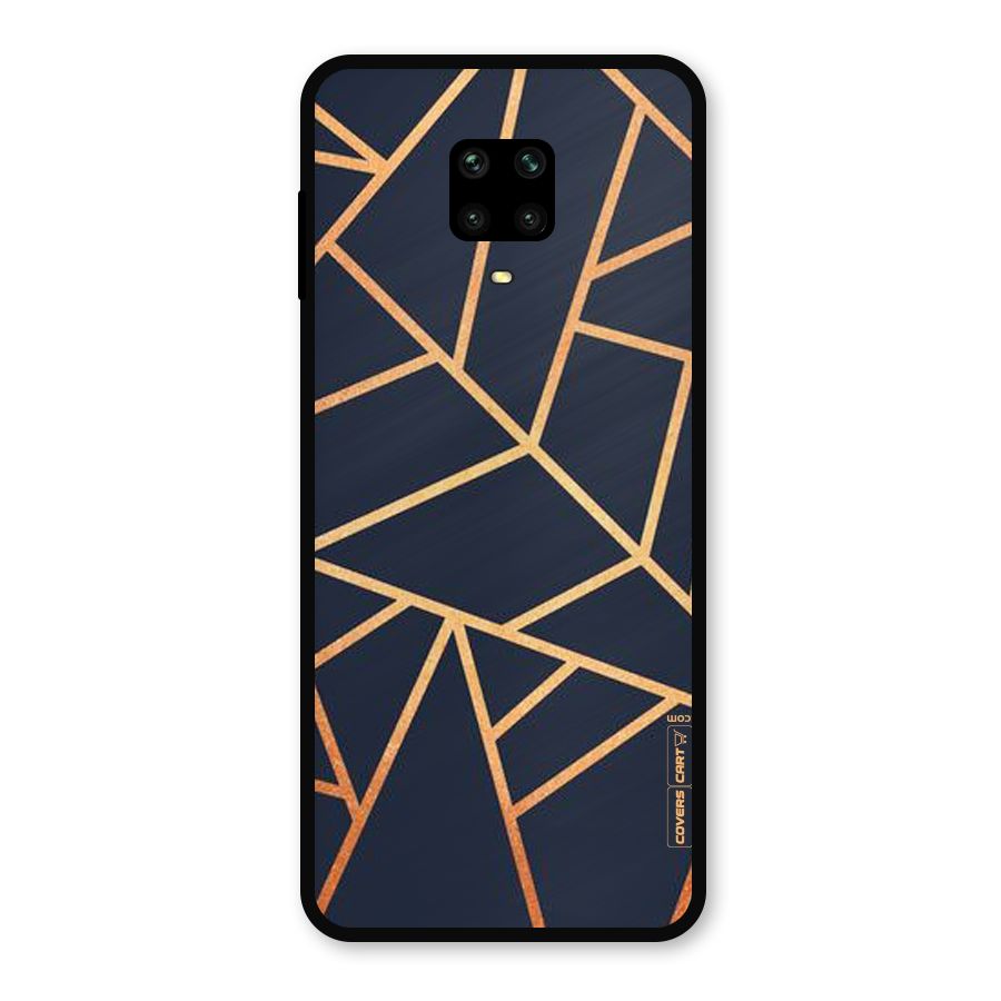 Golden Pattern Metal Back Case for Poco M2 Pro