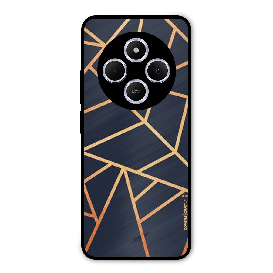 Golden Pattern Metal Back Case for Poco M7