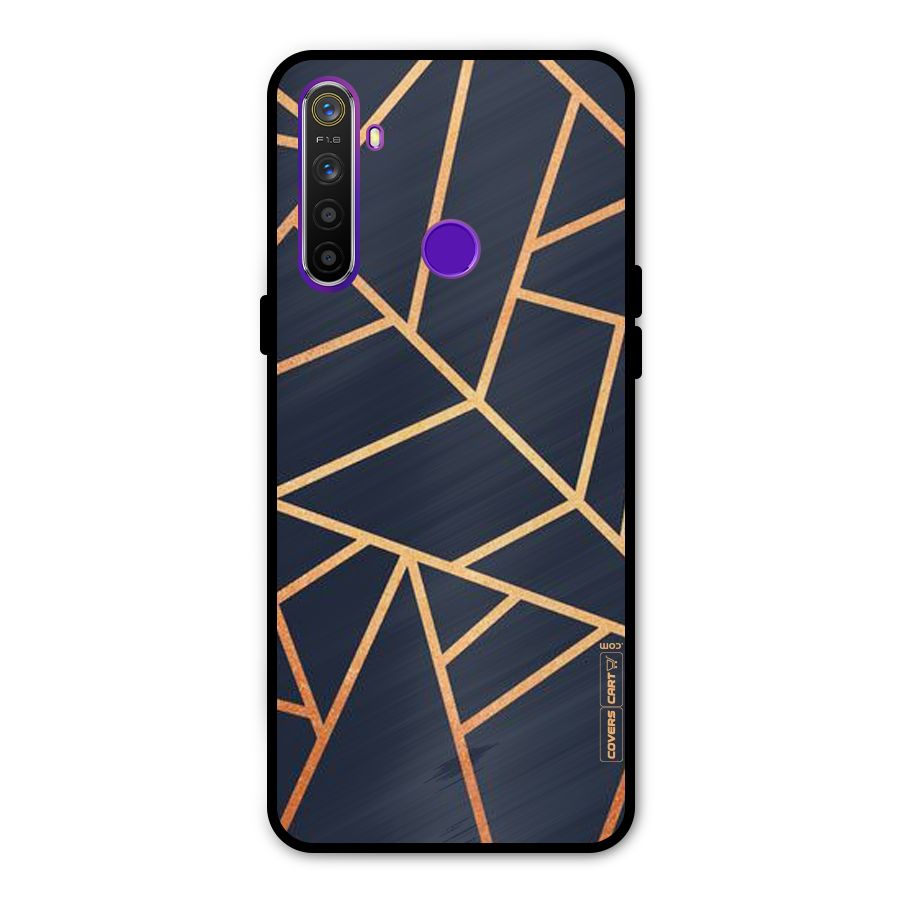Golden Pattern Metal Back Case for Realme 5i