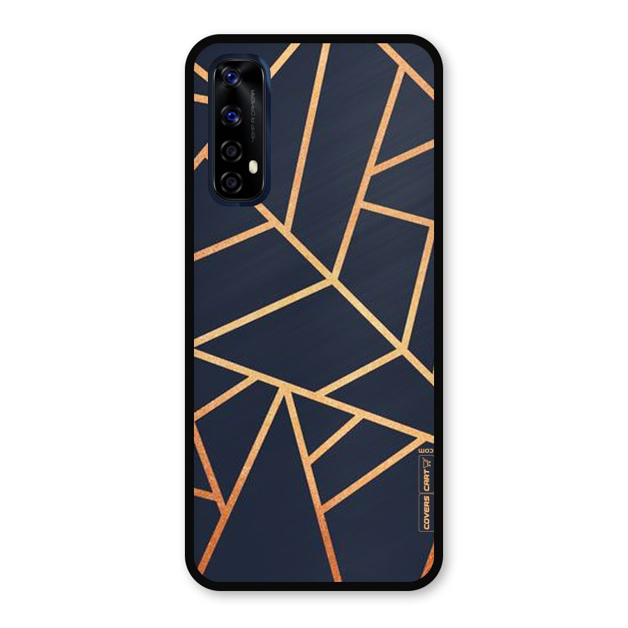Golden Pattern Metal Back Case for Realme 7