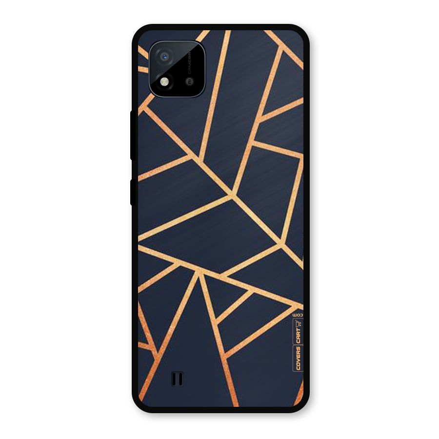Golden Pattern Metal Back Case for Realme C11 2021