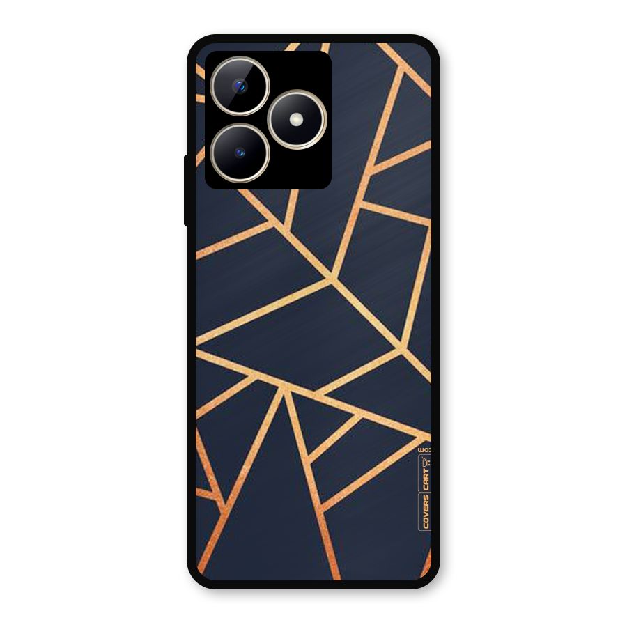 Golden Pattern Metal Back Case for Realme C53