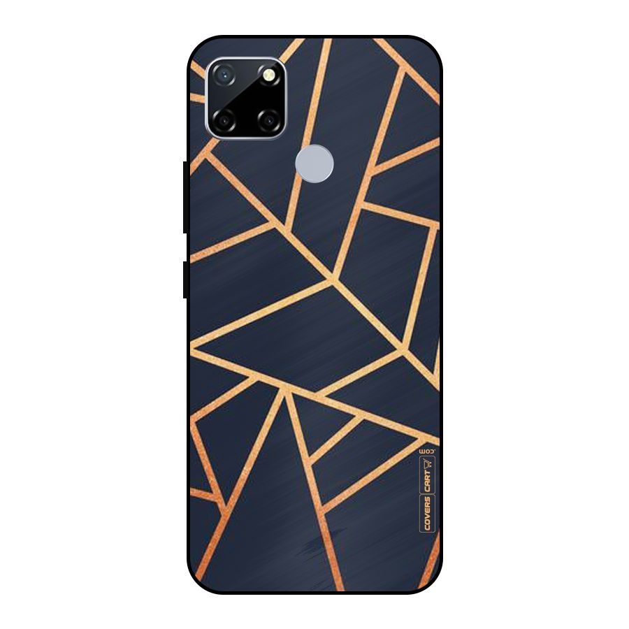 Golden Pattern Metal Back Case for Realme Narzo 20