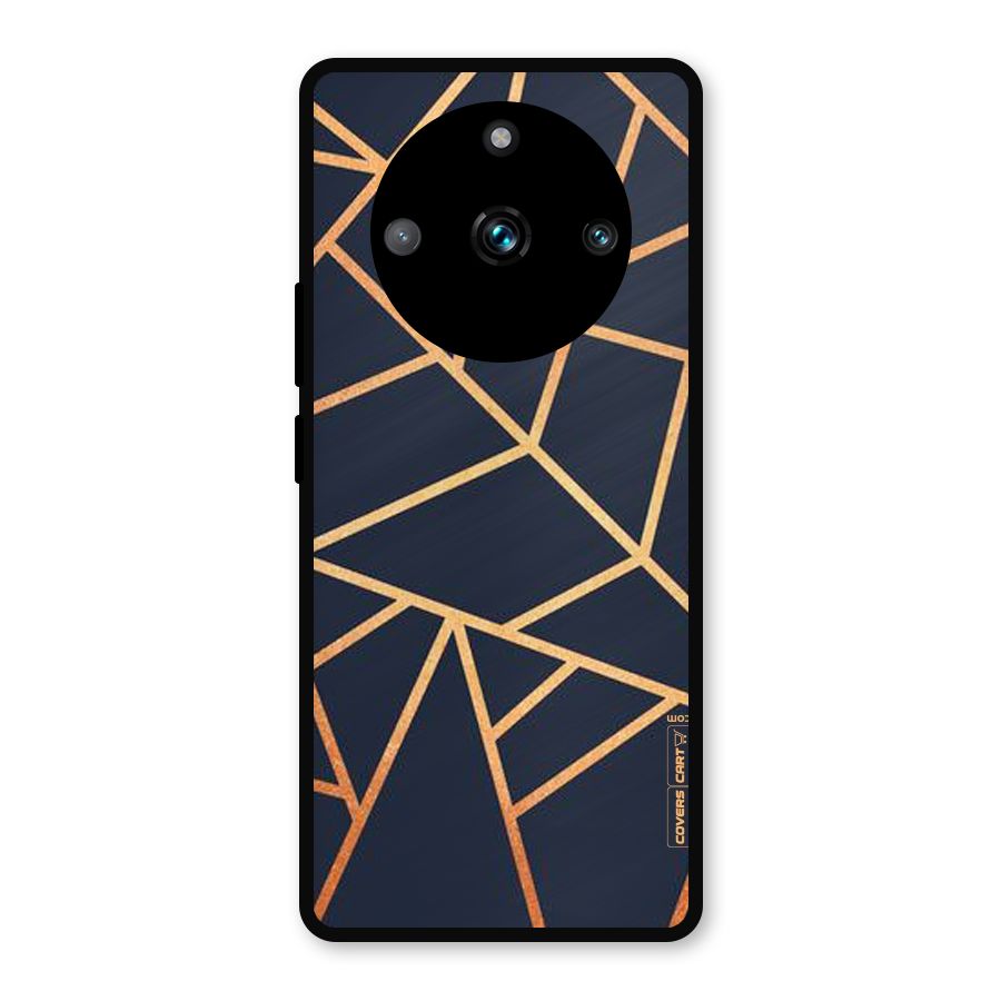 Golden Pattern Metal Back Case for Realme Narzo 60 Pro