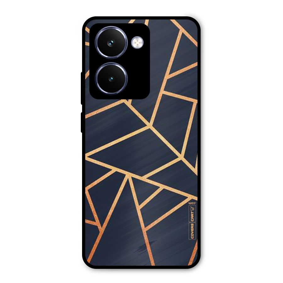 Golden Pattern Metal Back Case for Realme P3 Ultra