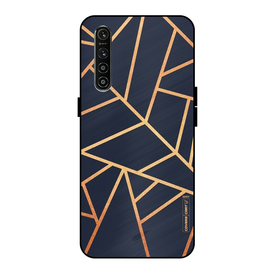 Golden Pattern Metal Back Case for Realme XT