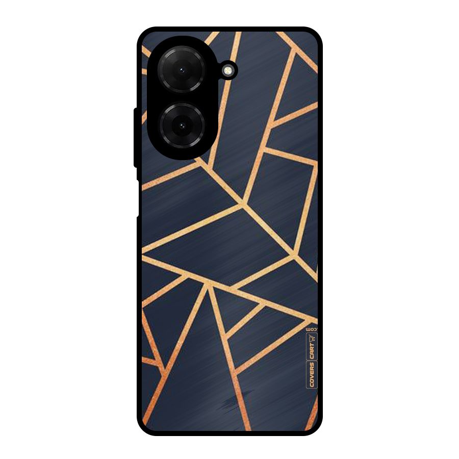 Golden Pattern Metal Back Case for Redmi A5 4G