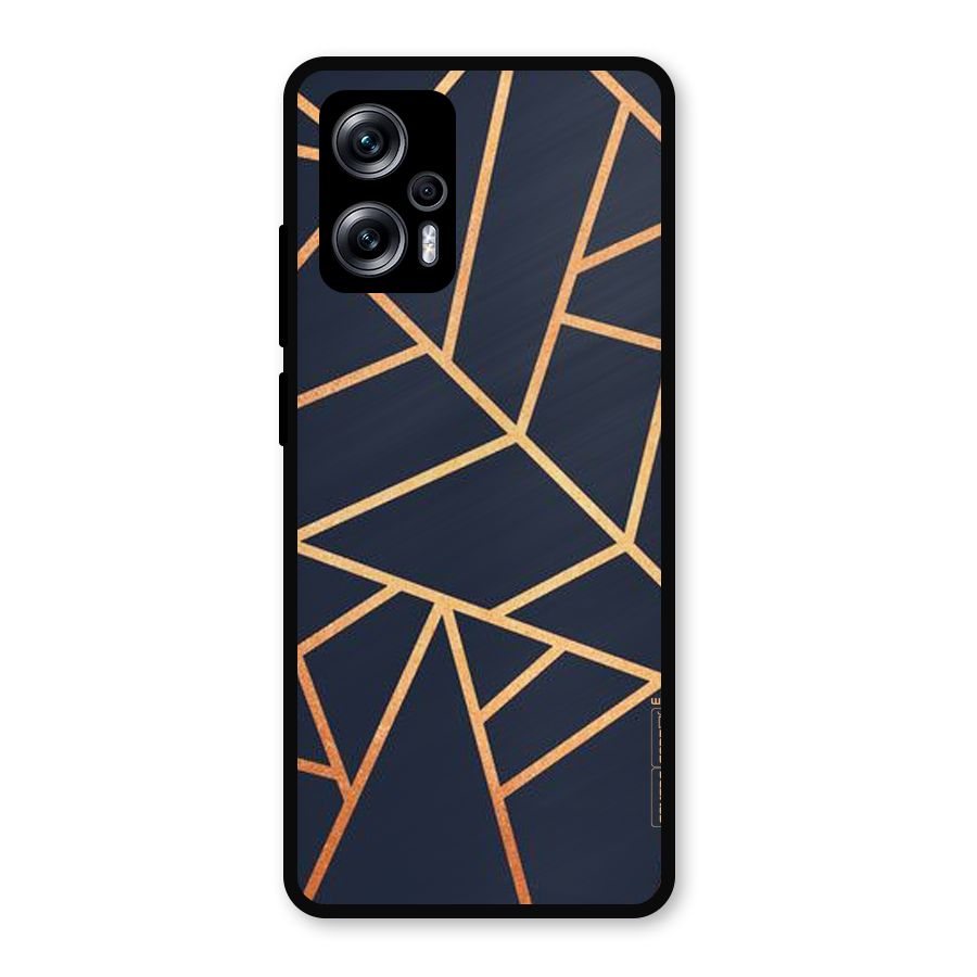 Golden Pattern Metal Back Case for Redmi K50i