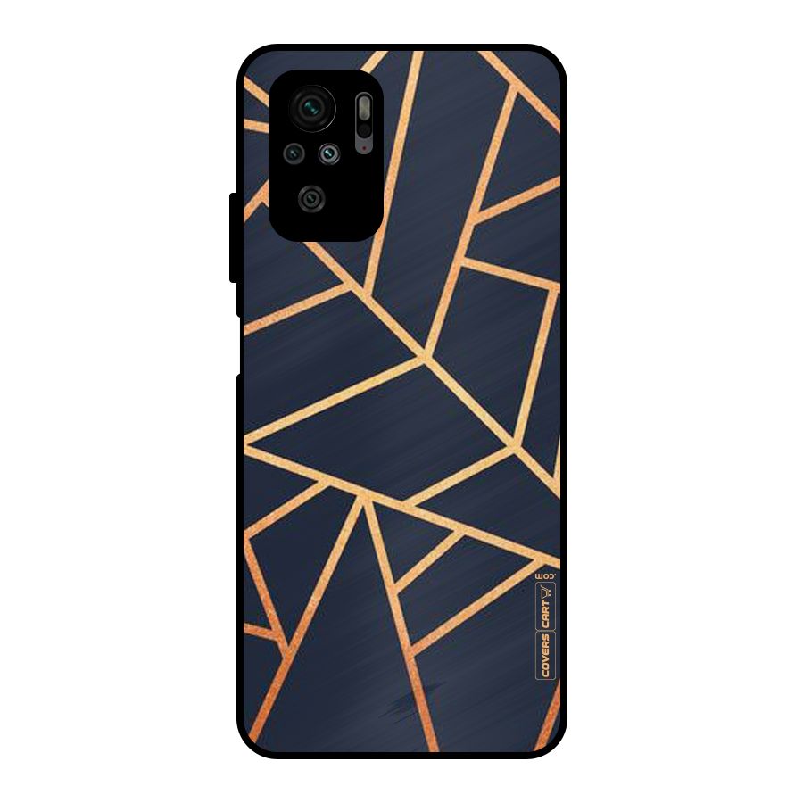 Golden Pattern Metal Back Case for Redmi Note 10S