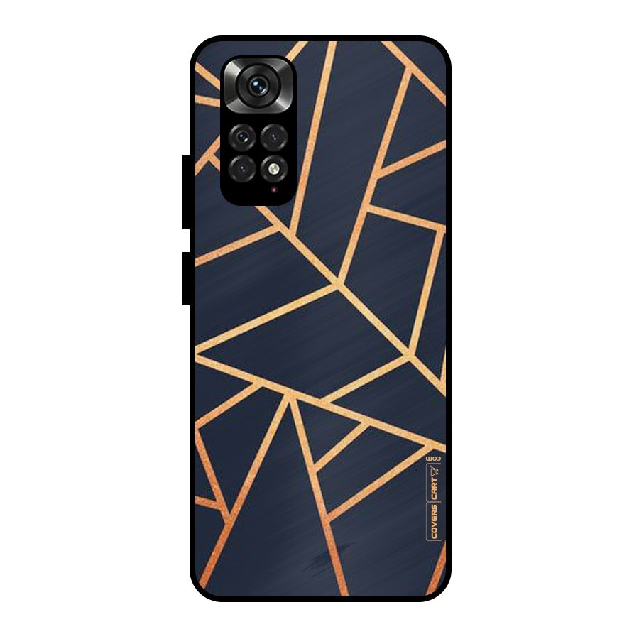 Golden Pattern Metal Back Case for Redmi Note 11 Pro