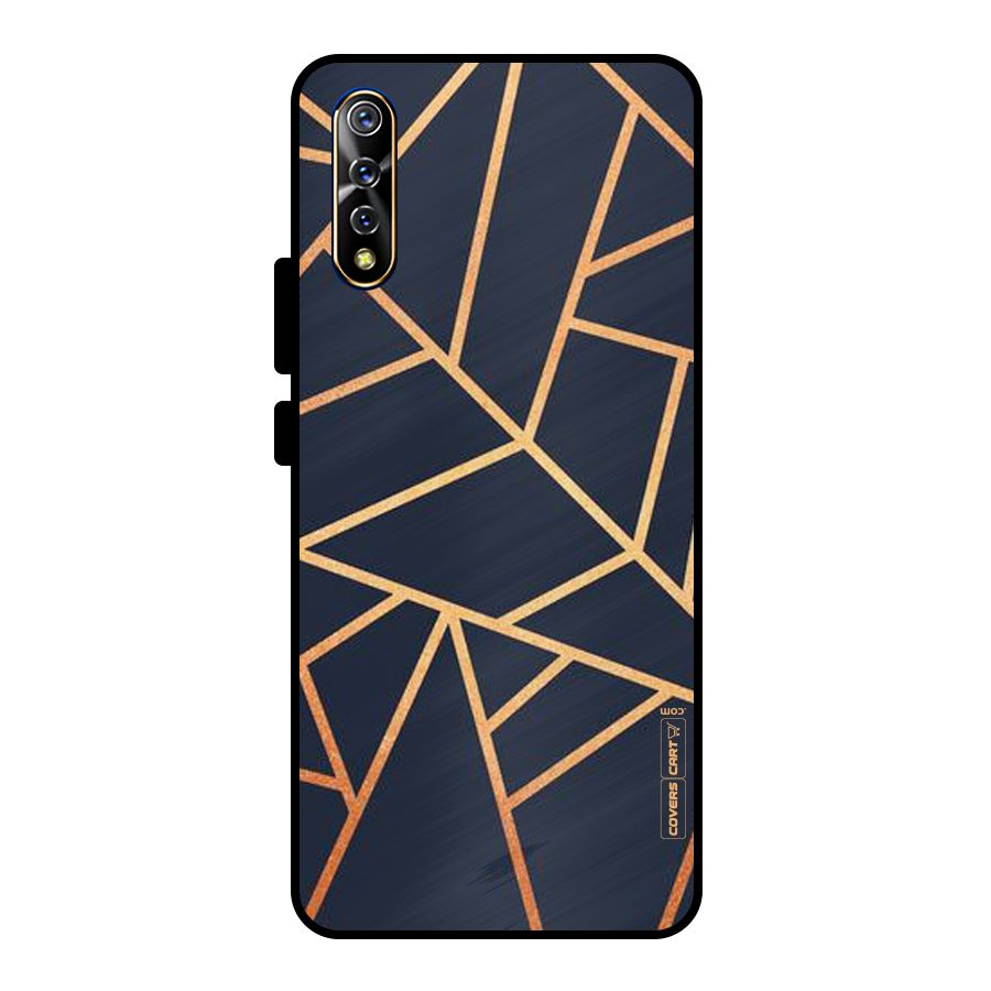 Golden Pattern Metal Back Case for Vivo S1
