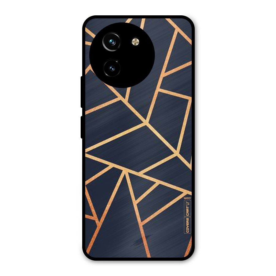 Golden Pattern Metal Back Case for Vivo T3x