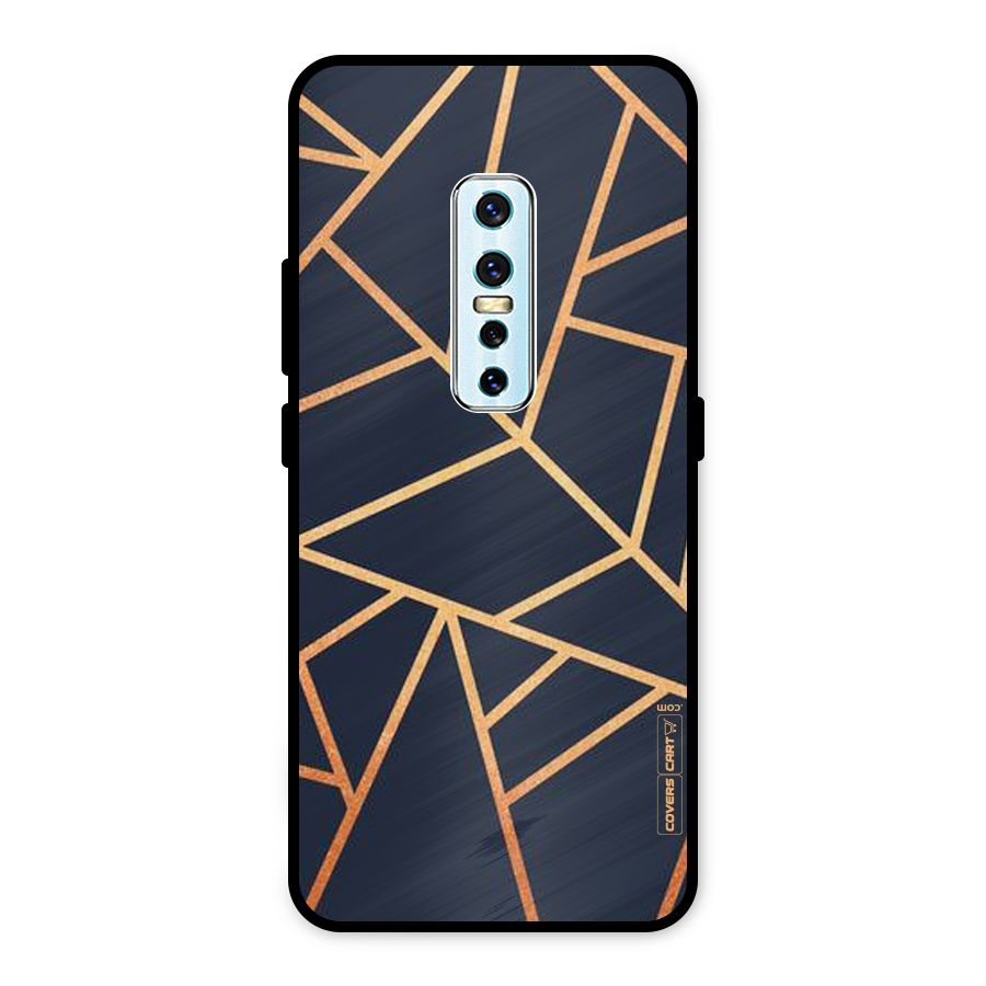 Golden Pattern Metal Back Case for Vivo V17 Pro
