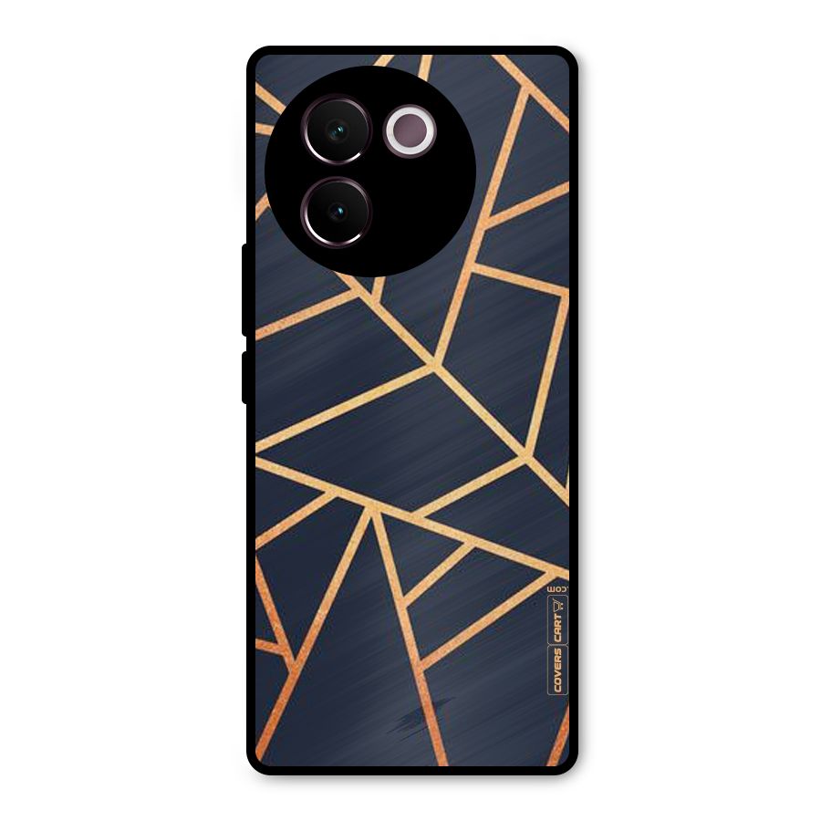 Golden Pattern Metal Back Case for Vivo V30e