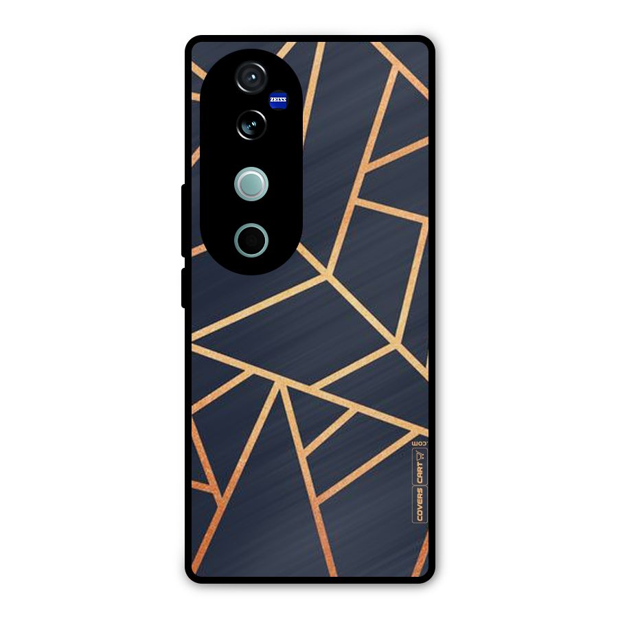 Golden Pattern Metal Back Case for Vivo V40