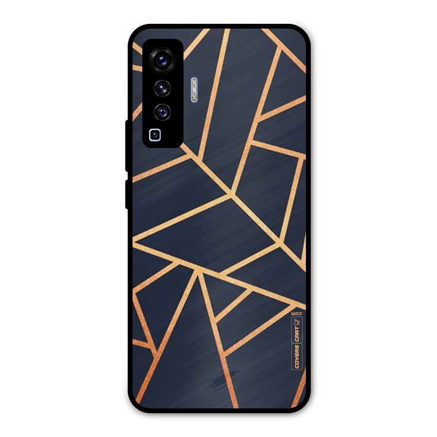 Golden Pattern Metal Back Case for Vivo X50