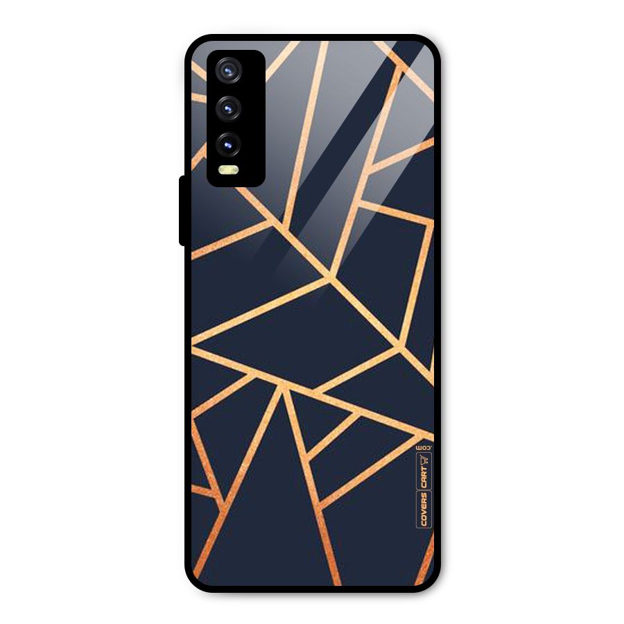 Golden Pattern Metal Back Case for Vivo Y20