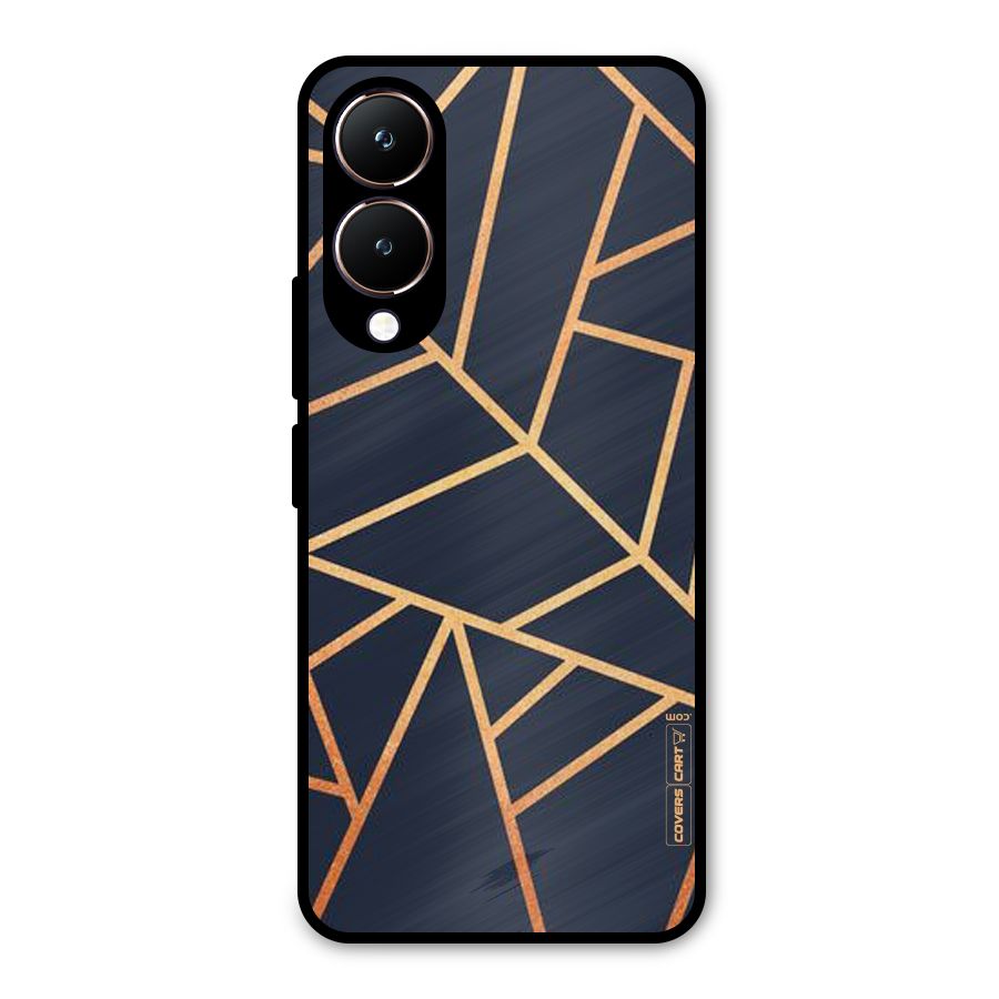 Golden Pattern Metal Back Case for Vivo Y28