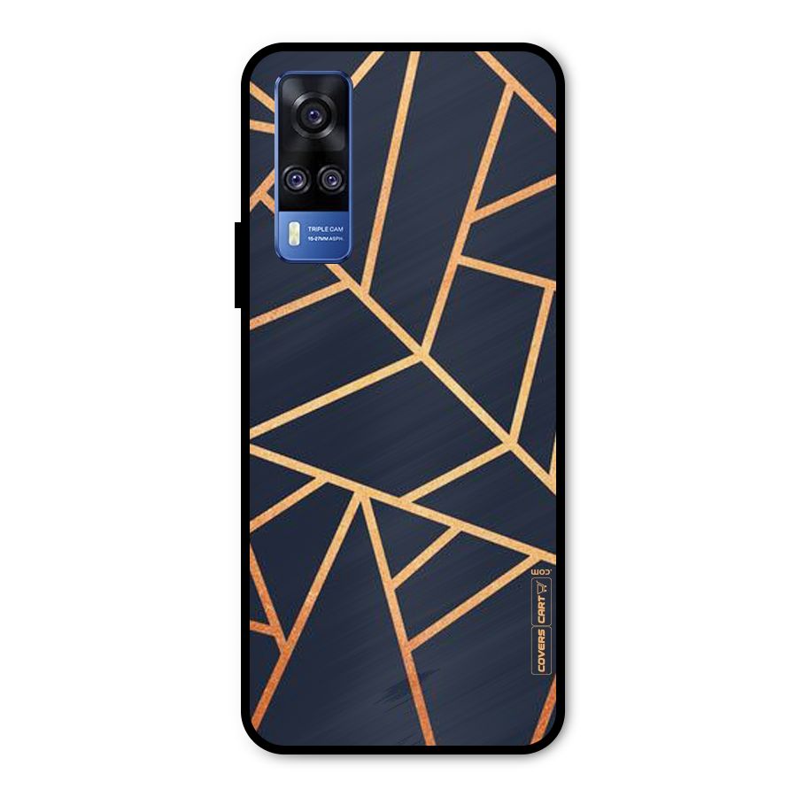 Golden Pattern Metal Back Case for Vivo Y31