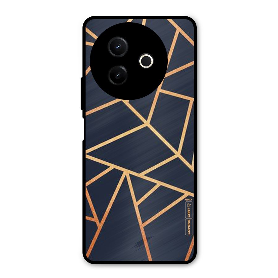 Golden Pattern Metal Back Case for Vivo Y39