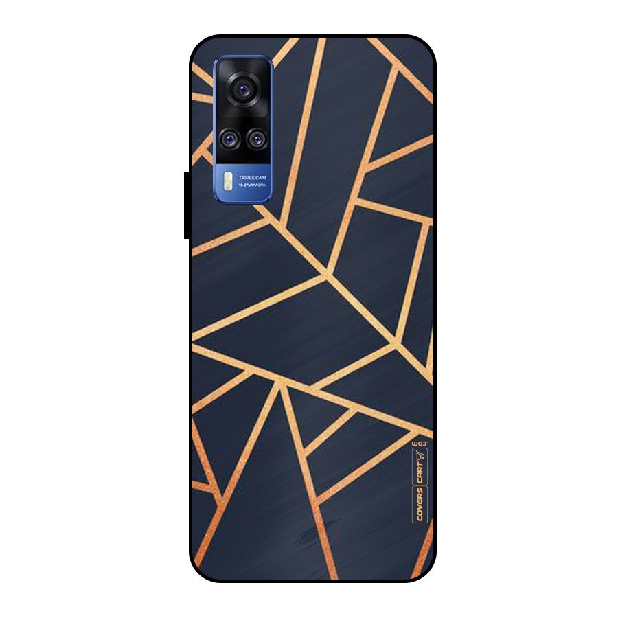 Golden Pattern Metal Back Case for Vivo Y51