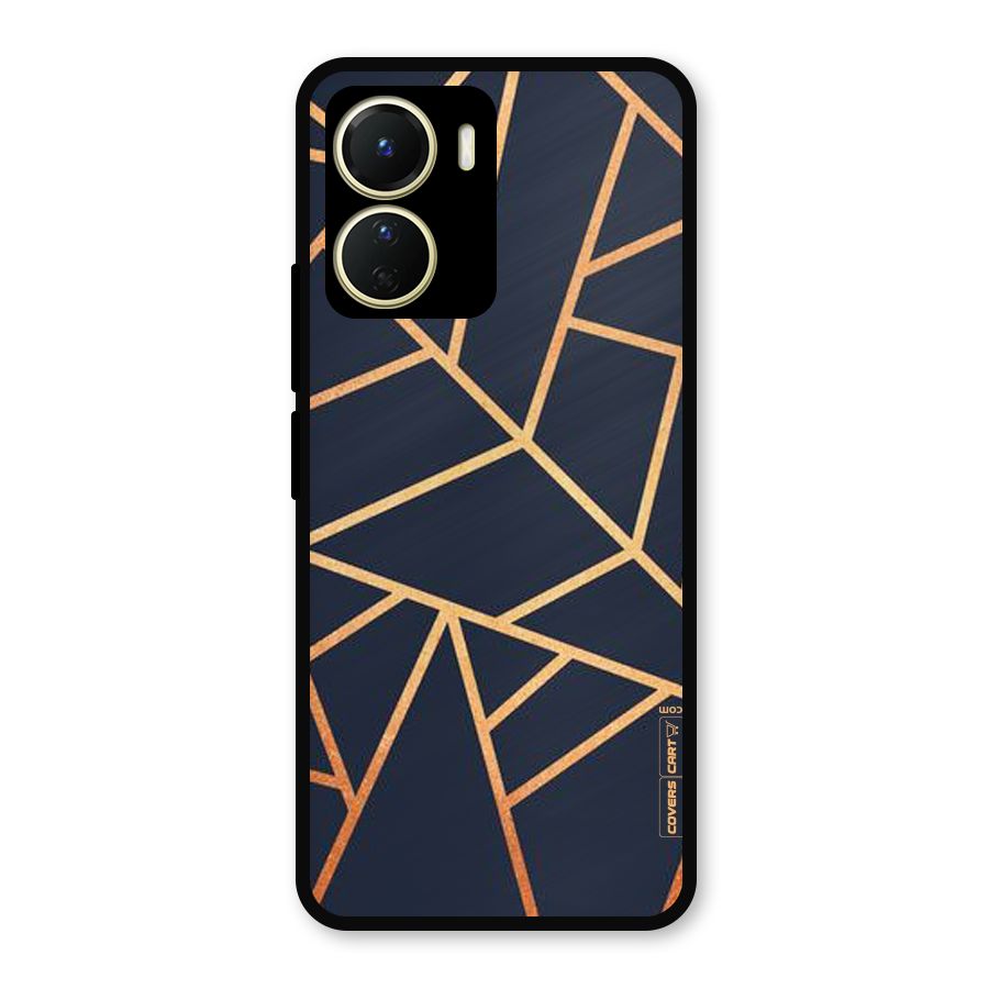 Golden Pattern Metal Back Case for Vivo Y56