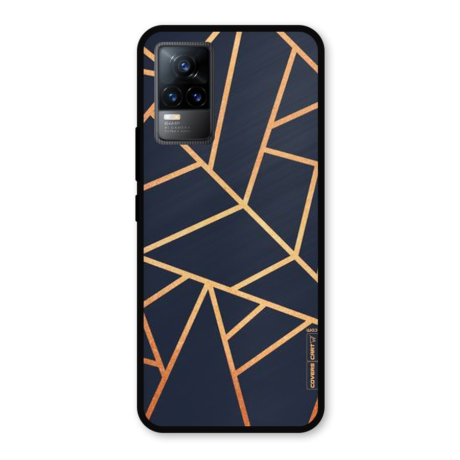 Golden Pattern Metal Back Case for Vivo Y73