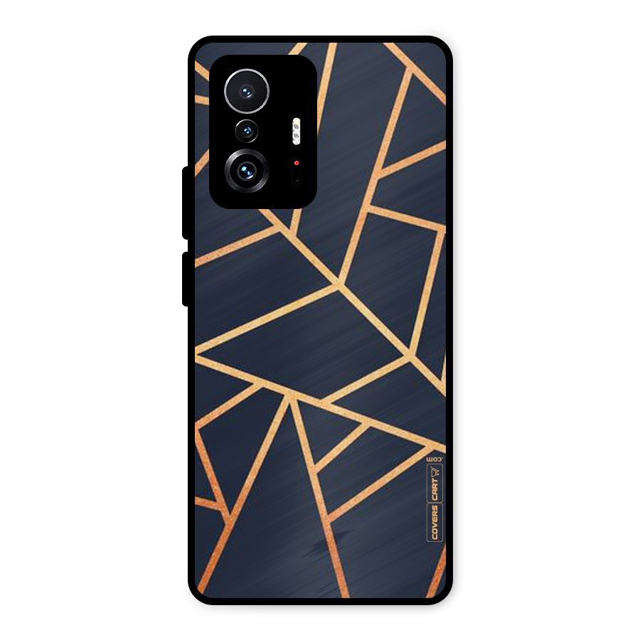 Golden Pattern Metal Back Case for Xiaomi 11T Pro