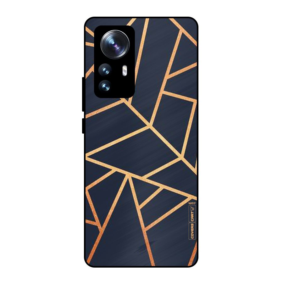 Golden Pattern Metal Back Case for Xiaomi 12 Pro