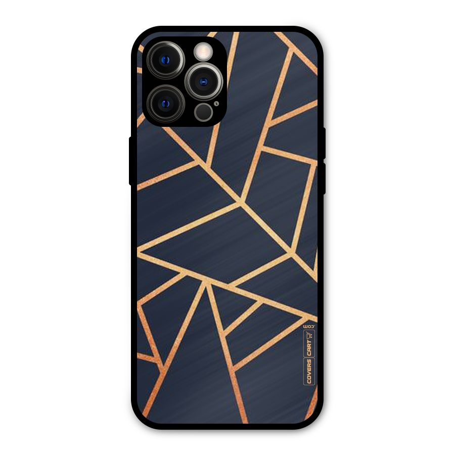 Golden Pattern Metal Back Case for iPhone 12 Pro Max