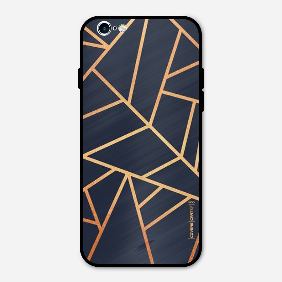 Golden Pattern Metal Back Case for iPhone 6 6s