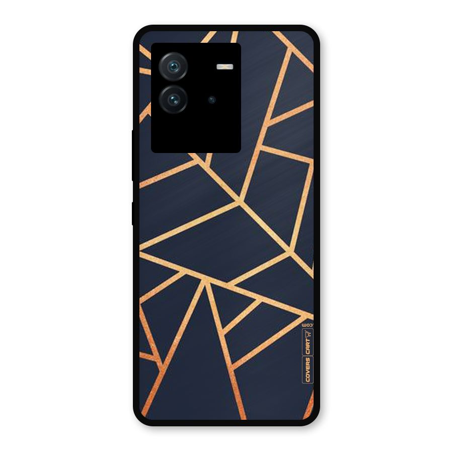 Golden Pattern Metal Back Case for iQOO Neo 6 5G