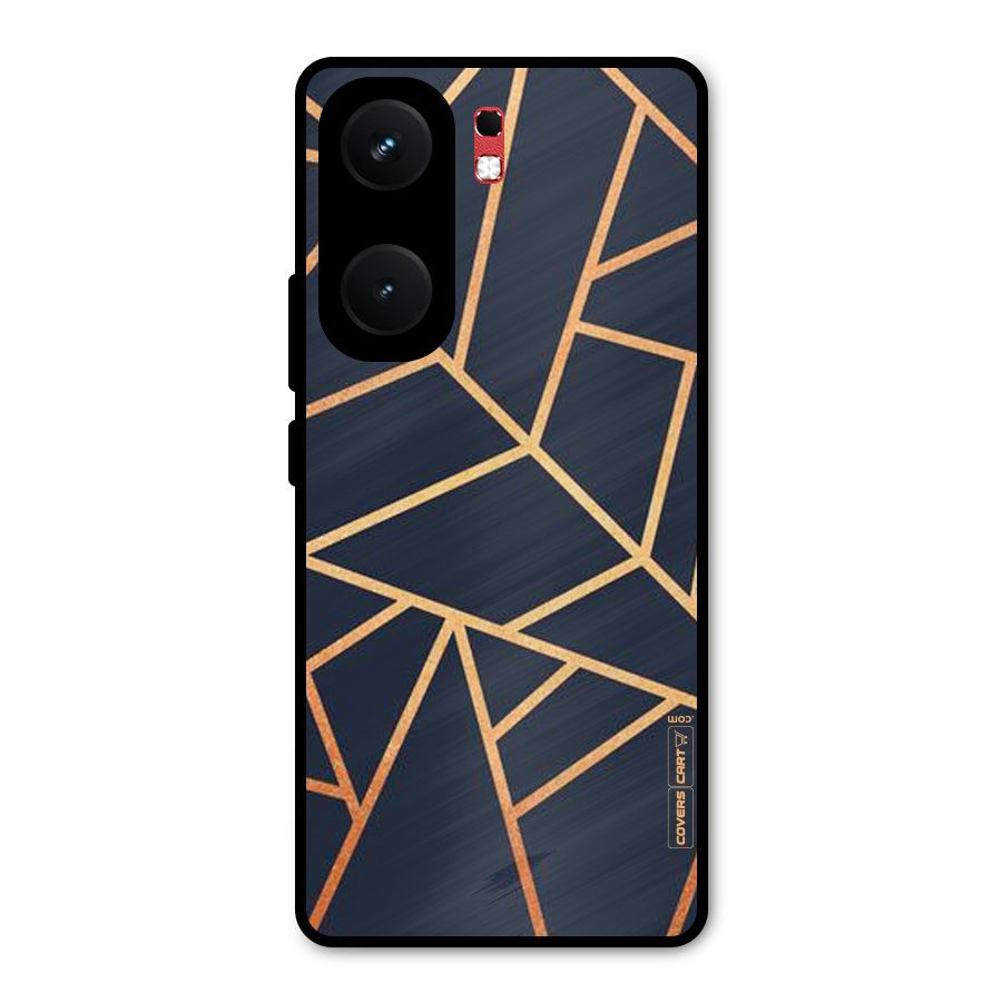 Golden Pattern Metal Back Case for iQOO Neo 9 Pro