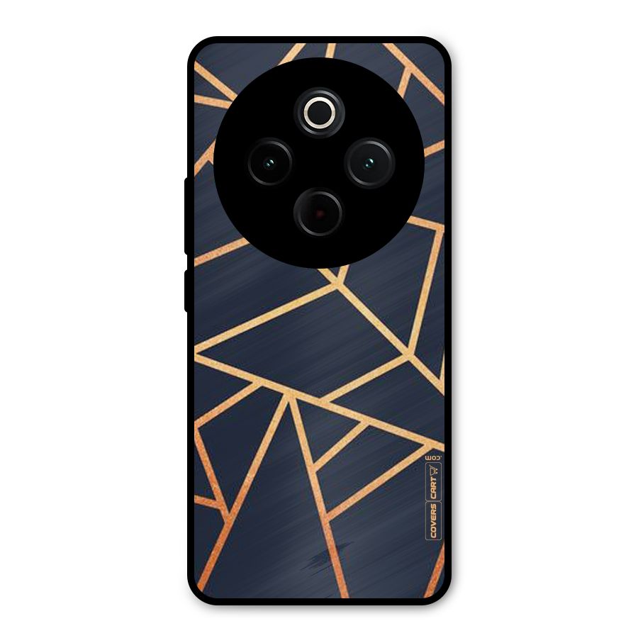 Golden Pattern Metal Back Case for iQOO Z10