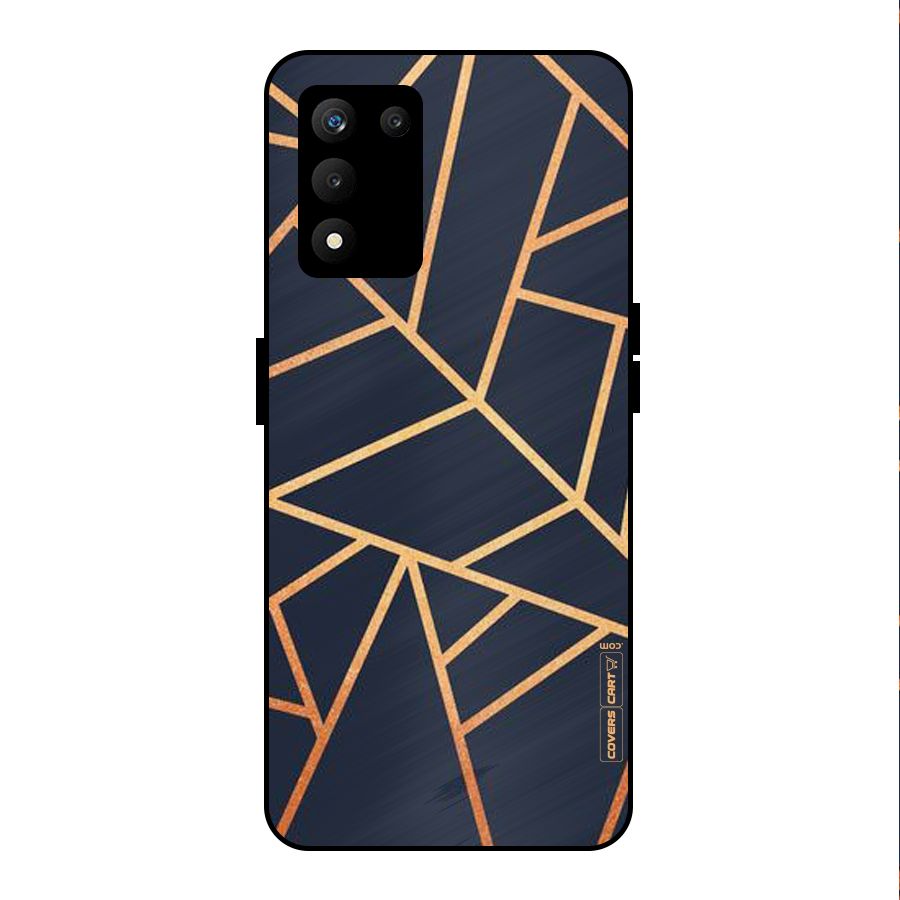 Golden Pattern Metal Back Case for realme 9 5G SE