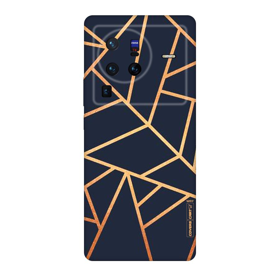 Golden Pattern Original Polycarbonate Back Case for Vivo X80