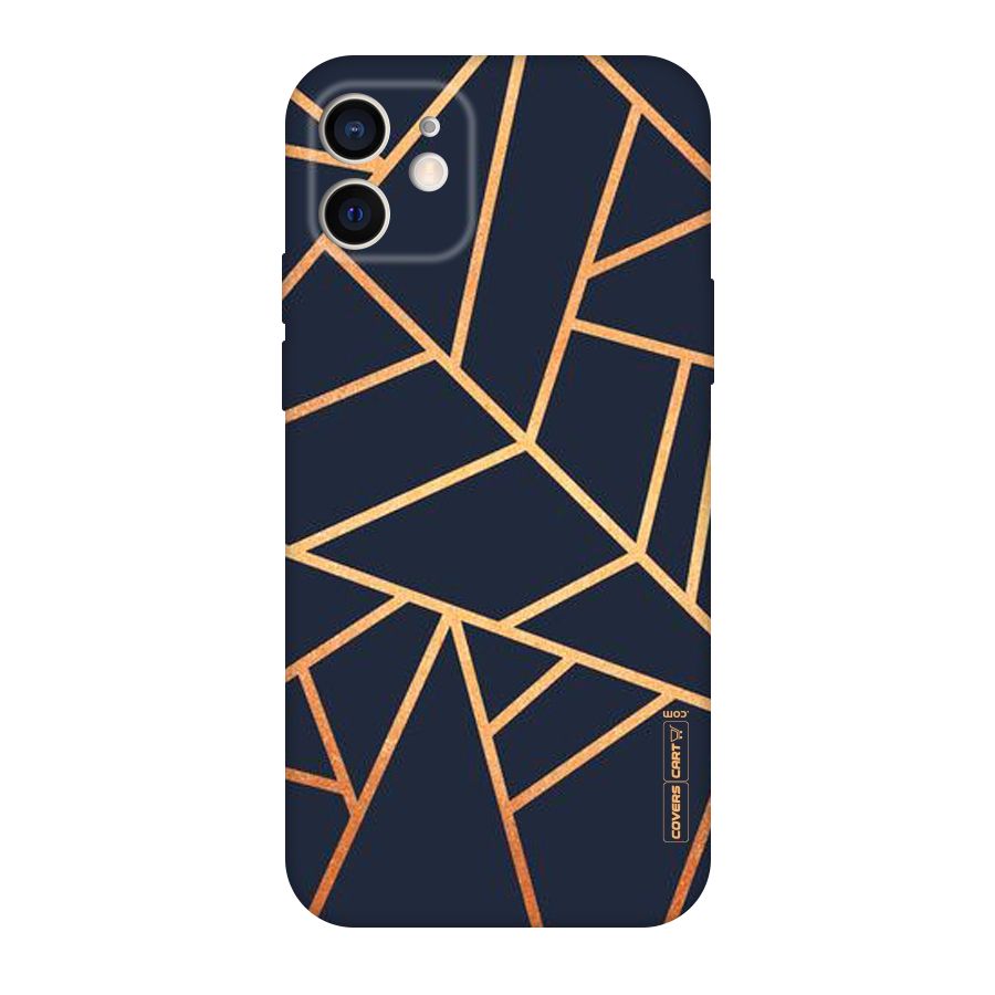 Golden Pattern Original Polycarbonate Back Case for iPhone 12