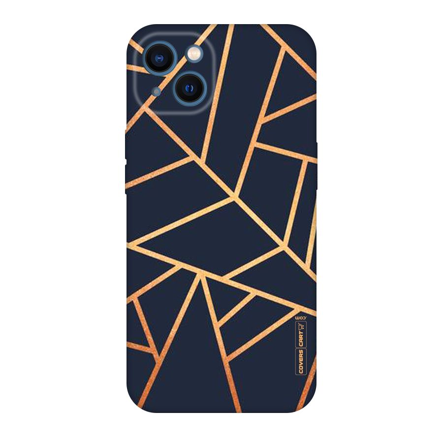 Golden Pattern Original Polycarbonate Back Case for iPhone 13