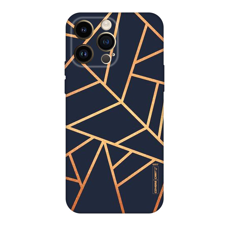 Golden Pattern Original Polycarbonate Back Case for iPhone 14 Pro Max