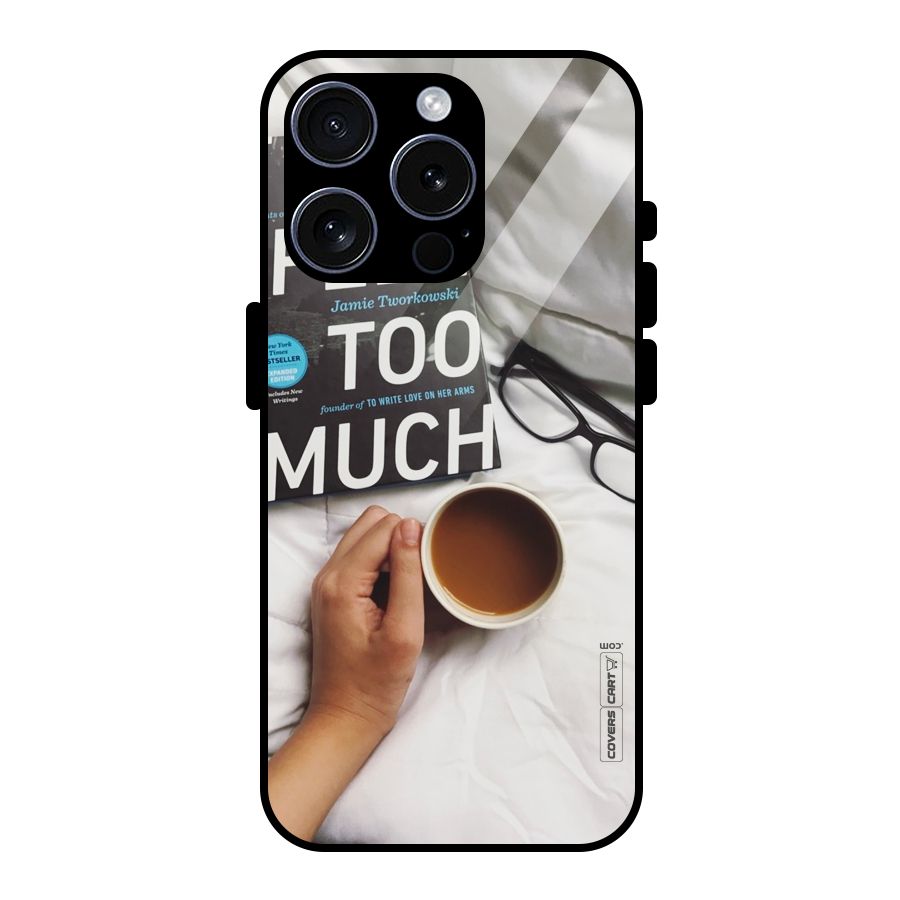 Good Reads And Coffee Glass Back Case for iPhone 15 Pro