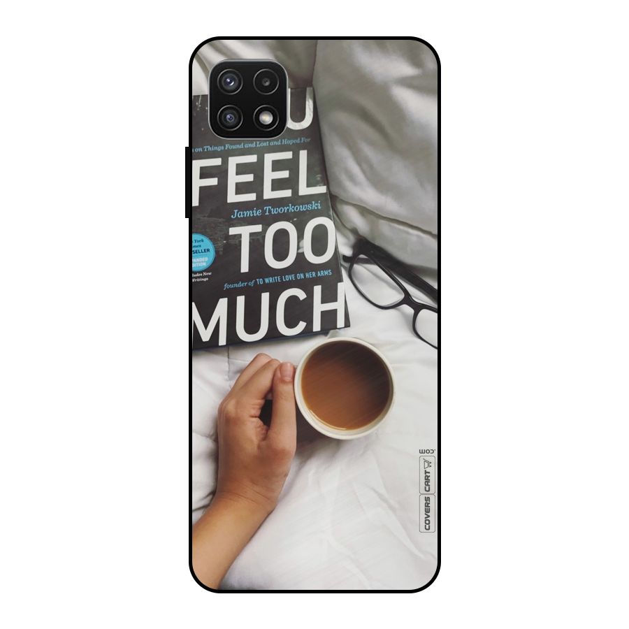 Good Reads And Coffee Metal Back Case for Galaxy A22 5G