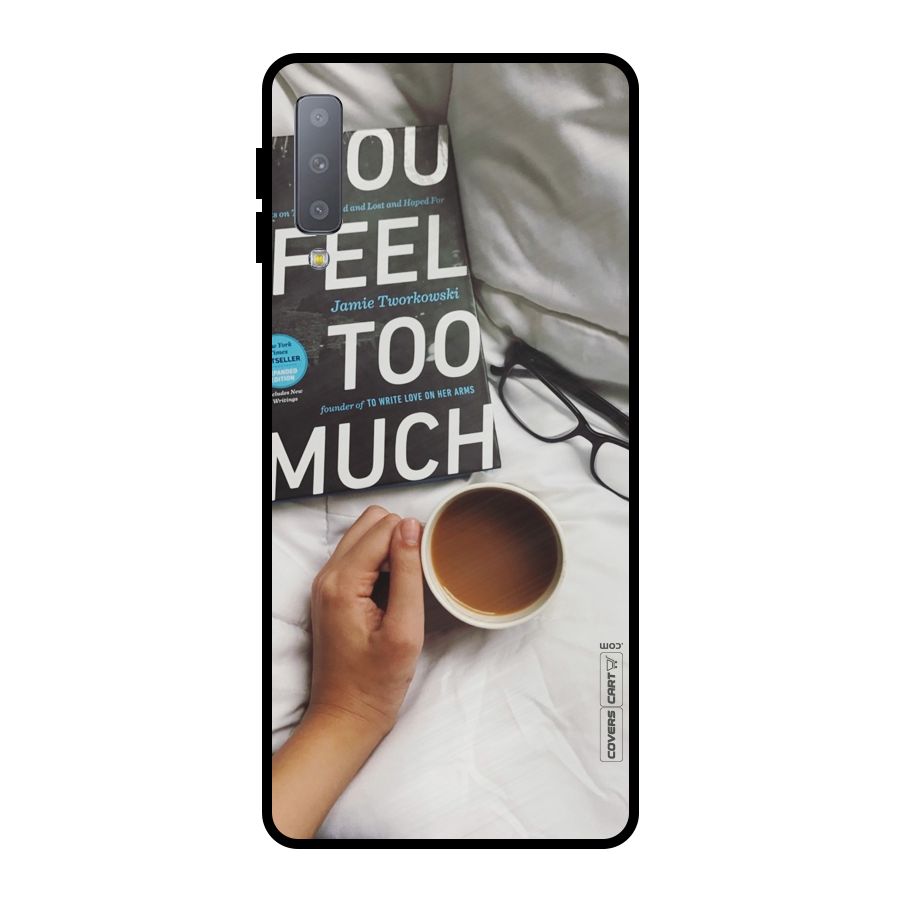 Good Reads And Coffee Metal Back Case for Galaxy A7 (2018)